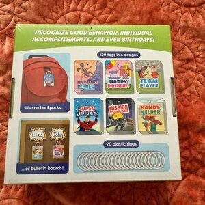 Student recognition brag tags